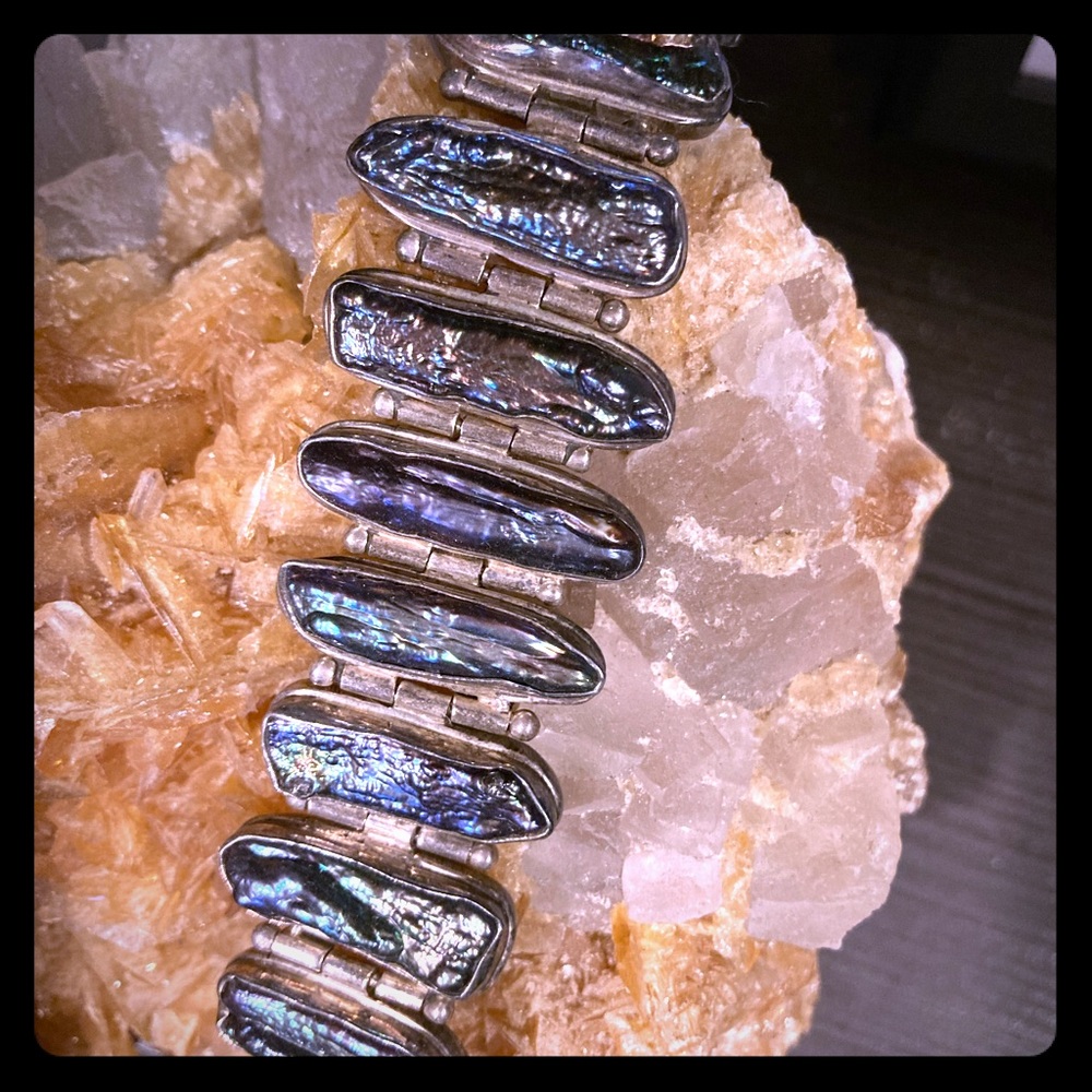 Silver and Abalone Bracelet